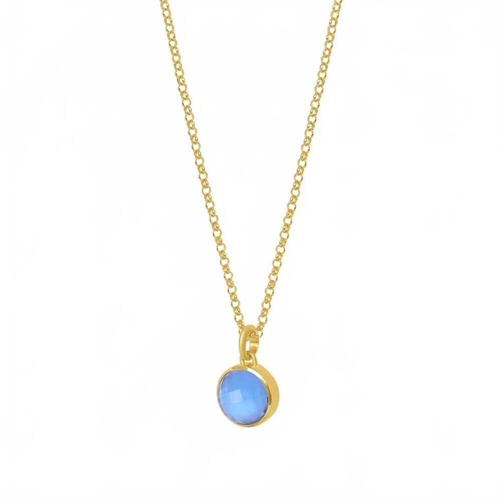 NEW DEAN DAVIDSON signature pendant necklace in celestial blue and gold
